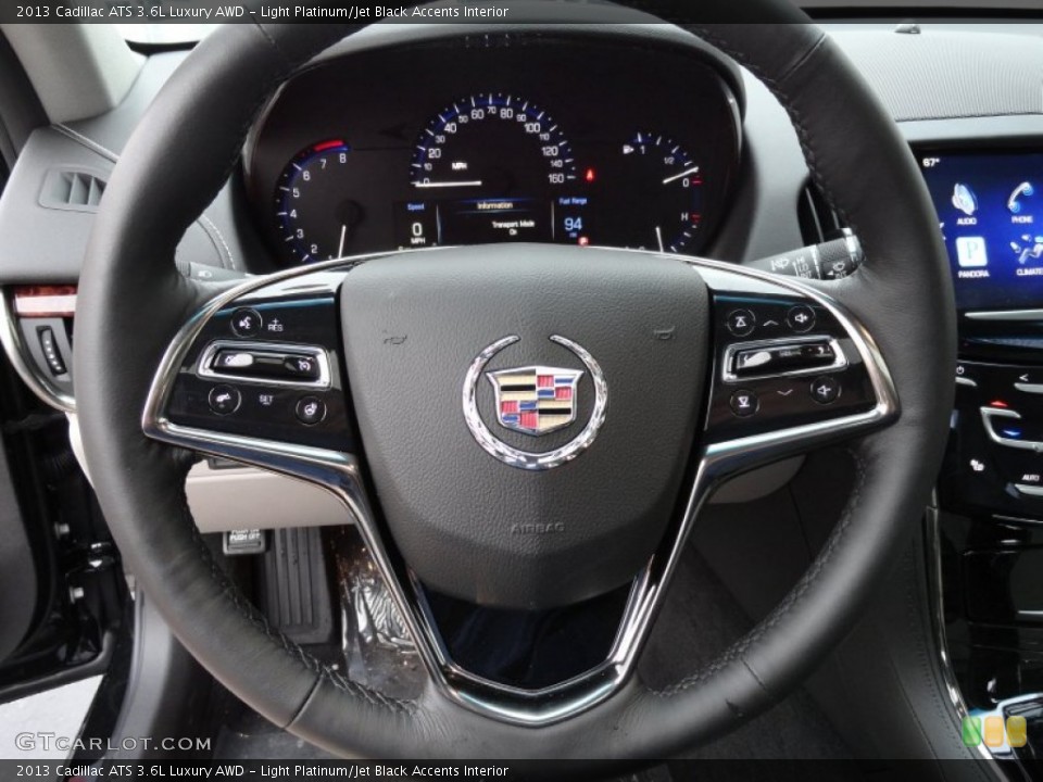 Light Platinum/Jet Black Accents Interior Steering Wheel for the 2013 Cadillac ATS 3.6L Luxury AWD #72617843