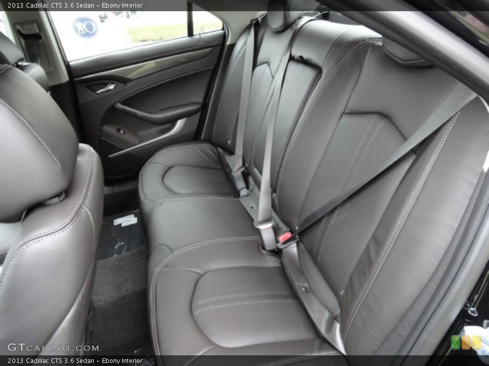 Ebony Interior Rear Seat for the 2013 Cadillac CTS 3.6 Sedan #72618184