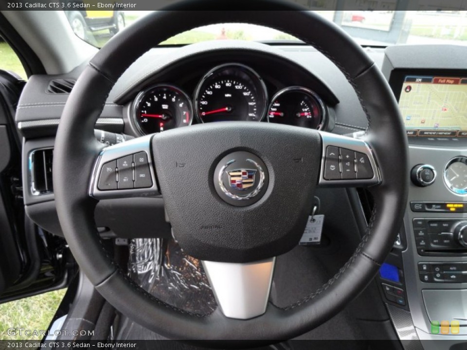 Ebony Interior Steering Wheel for the 2013 Cadillac CTS 3.6 Sedan #72618317