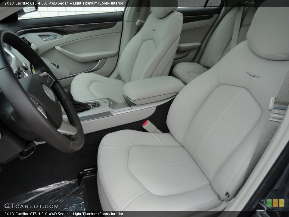 Light Titanium/Ebony Interior Front Seat for the 2013 Cadillac CTS 4 3.0 AWD Sedan #72619214