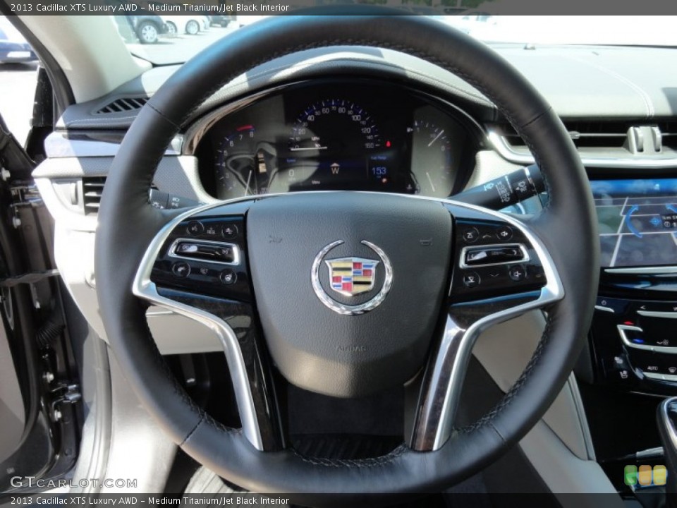 Medium Titanium/Jet Black Interior Steering Wheel for the 2013 Cadillac XTS Luxury AWD #72620396