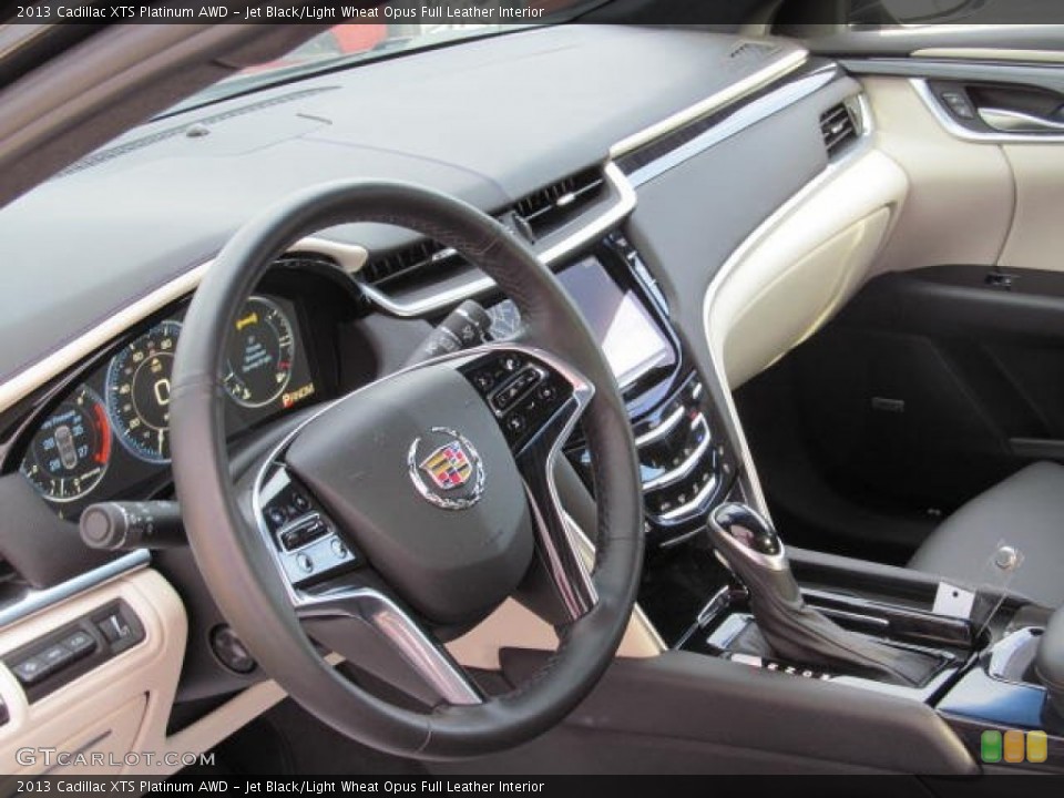 Jet Black/Light Wheat Opus Full Leather Interior Dashboard for the 2013 Cadillac XTS Platinum AWD #72621353