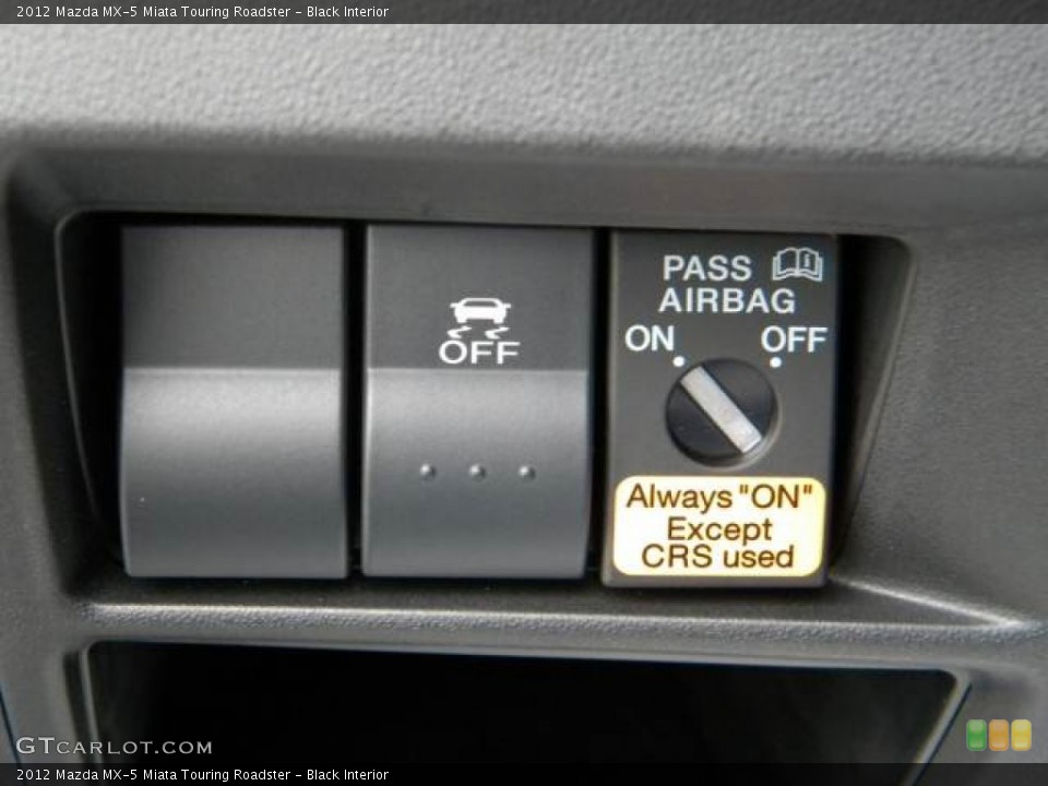Black Interior Controls for the 2012 Mazda MX-5 Miata Touring Roadster #72623225