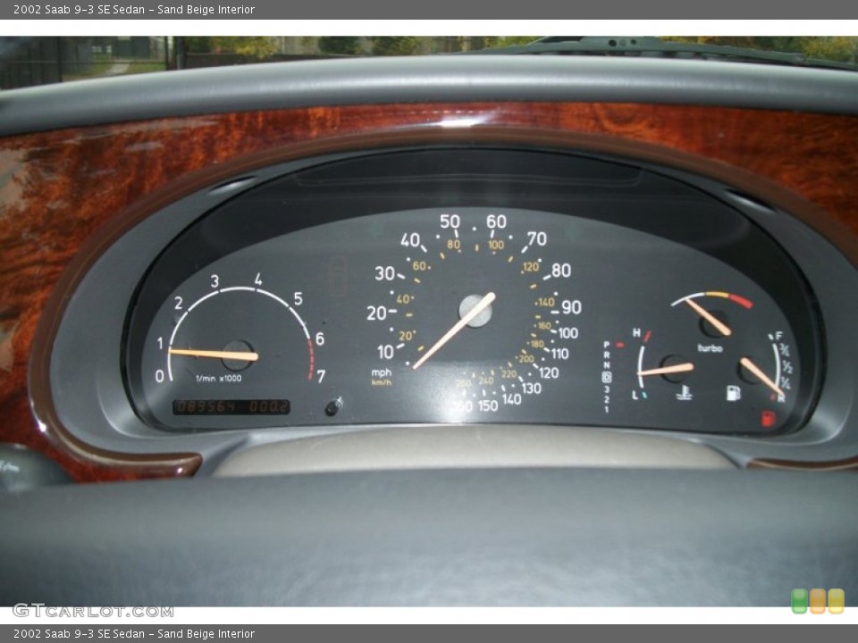 Sand Beige Interior Gauges for the 2002 Saab 9-3 SE Sedan #72623610