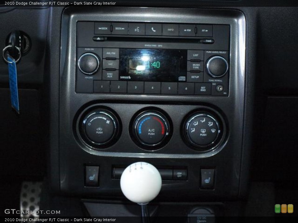 Dark Slate Gray Interior Controls for the 2010 Dodge Challenger R/T Classic #72623918