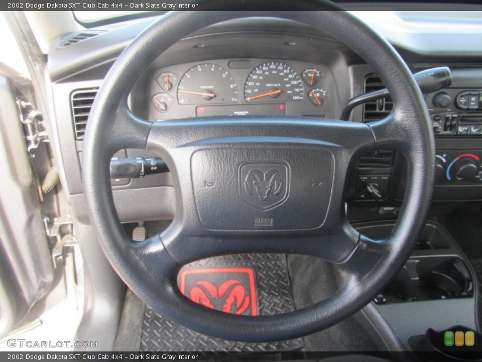 Dark Slate Gray Interior Steering Wheel for the 2002 Dodge Dakota SXT Club Cab 4x4 #72626474