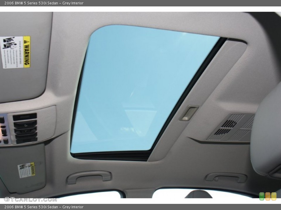 Grey Interior Sunroof for the 2006 BMW 5 Series 530i Sedan #72629117