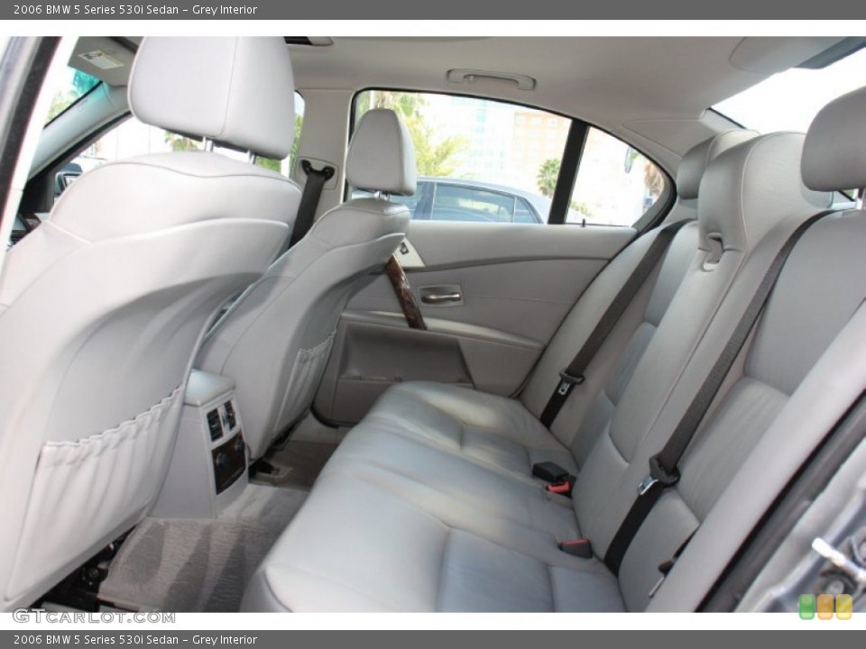 Grey Interior Rear Seat for the 2006 BMW 5 Series 530i Sedan #72629155