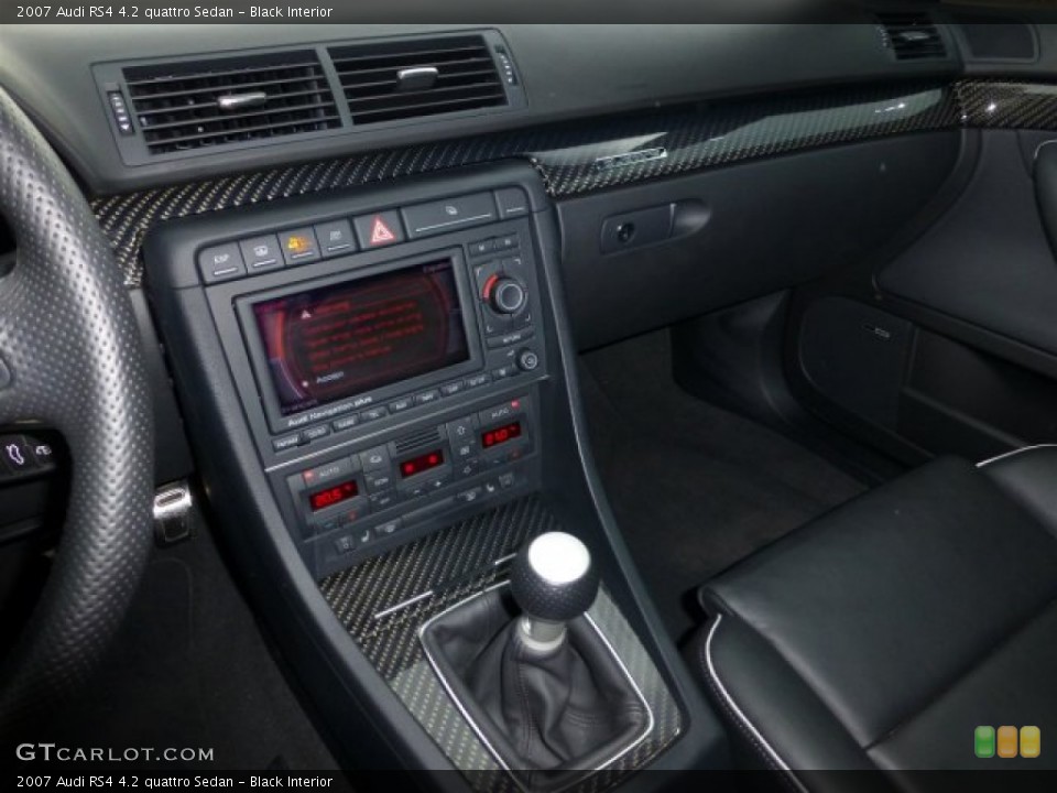Black Interior Controls for the 2007 Audi RS4 4.2 quattro Sedan #72629822