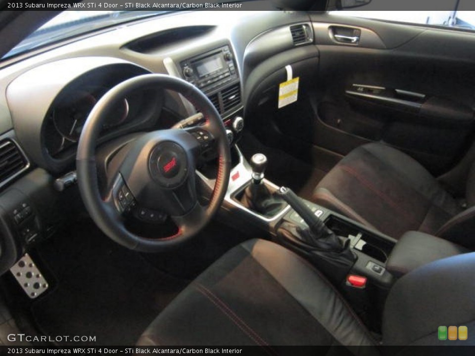 STi Black Alcantara/Carbon Black Interior Photo for the 2013 Subaru Impreza WRX STi 4 Door #72630019