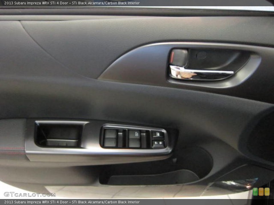 STi Black Alcantara/Carbon Black Interior Door Panel for the 2013 Subaru Impreza WRX STi 4 Door #72630038