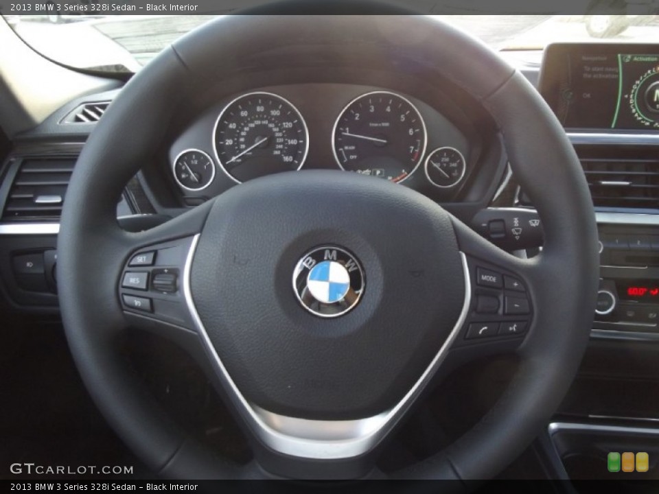 Black Interior Steering Wheel for the 2013 BMW 3 Series 328i Sedan #72631173