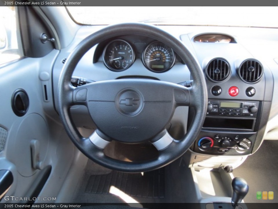 Gray Interior Steering Wheel for the 2005 Chevrolet Aveo LS Sedan #72632534