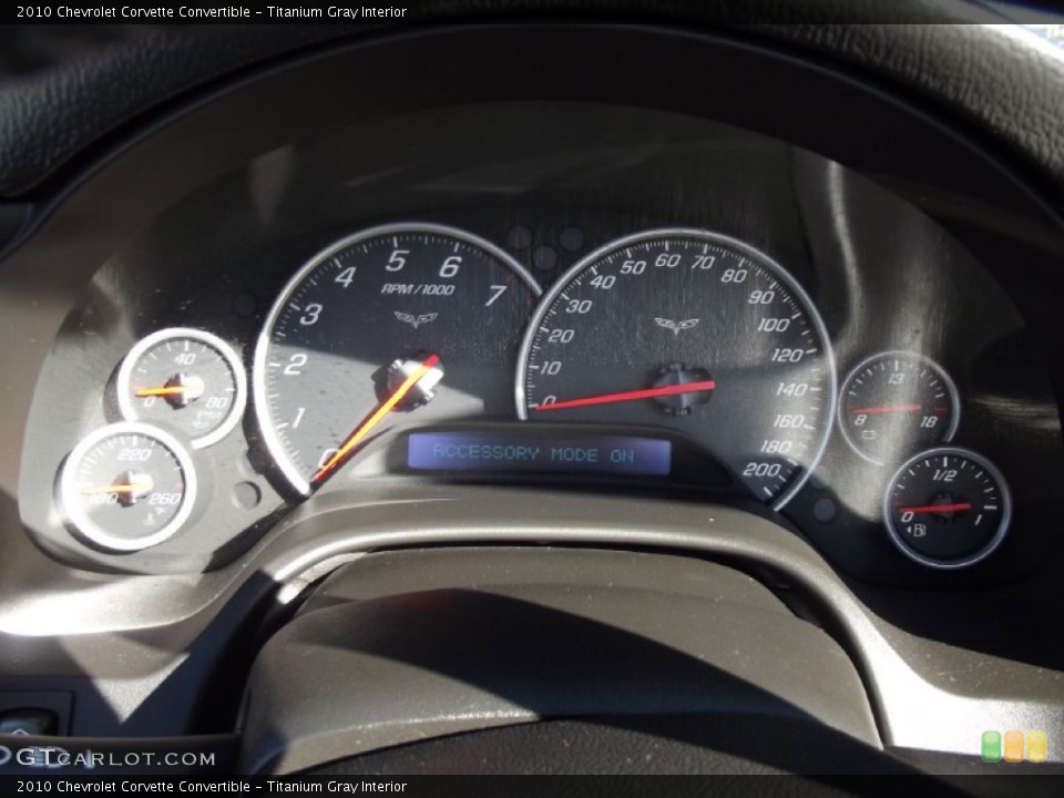 Titanium Gray Interior Gauges for the 2010 Chevrolet Corvette Convertible #72633218