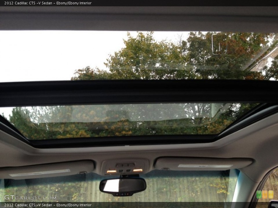 Ebony/Ebony Interior Sunroof for the 2012 Cadillac CTS -V Sedan #72633968