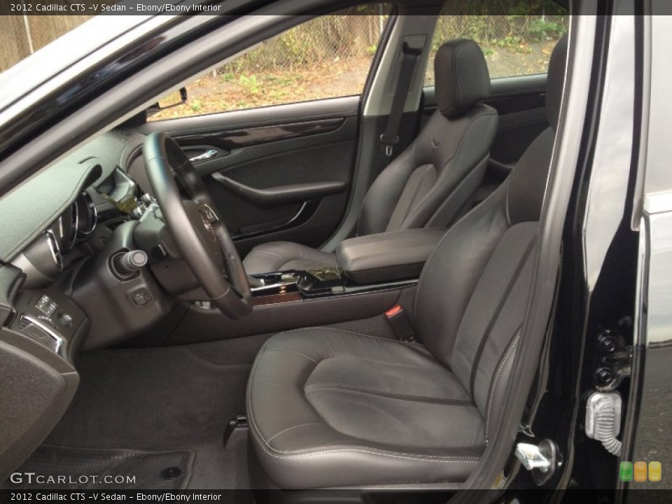 Ebony/Ebony Interior Front Seat for the 2012 Cadillac CTS -V Sedan #72634007