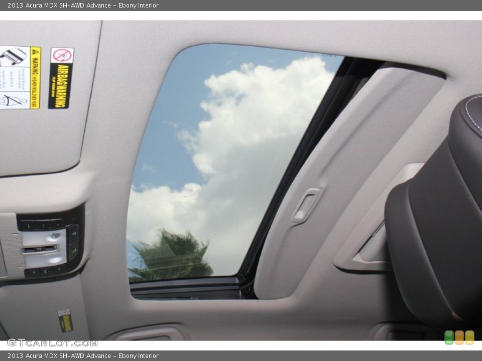 Ebony Interior Sunroof for the 2013 Acura MDX SH-AWD Advance #72634559
