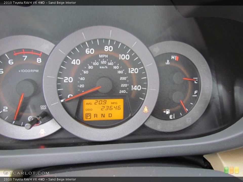 Sand Beige Interior Gauges for the 2010 Toyota RAV4 V6 4WD #72638105