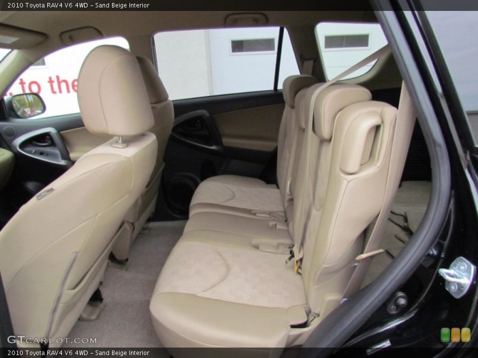 Sand Beige Interior Rear Seat for the 2010 Toyota RAV4 V6 4WD #72638162