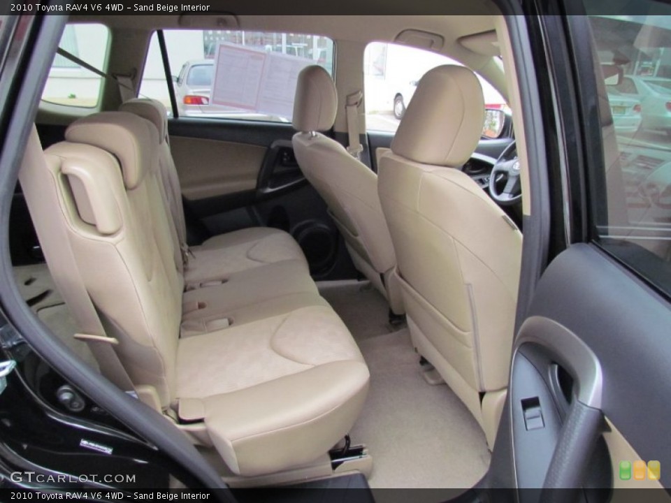 Sand Beige Interior Rear Seat for the 2010 Toyota RAV4 V6 4WD #72638312