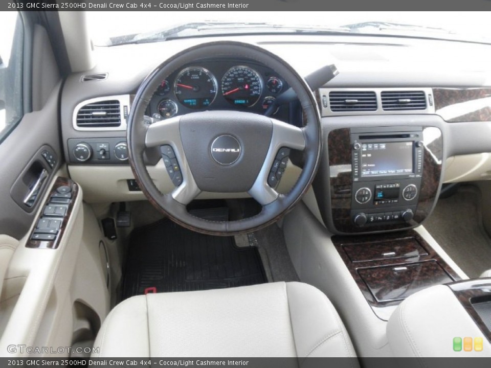 Cocoa/Light Cashmere Interior Dashboard for the 2013 GMC Sierra 2500HD Denali Crew Cab 4x4 #72641655