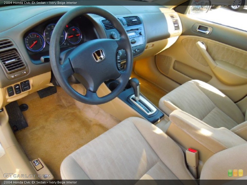Ivory Beige Interior Prime Interior for the 2004 Honda Civic EX Sedan #72642229