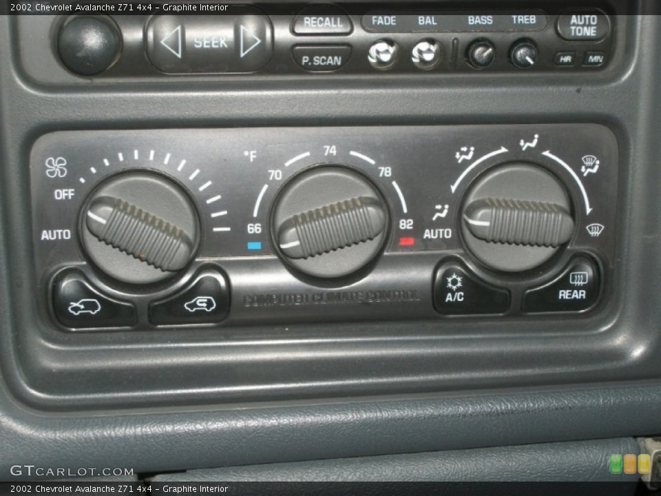 Graphite Interior Controls for the 2002 Chevrolet Avalanche Z71 4x4 #72645326
