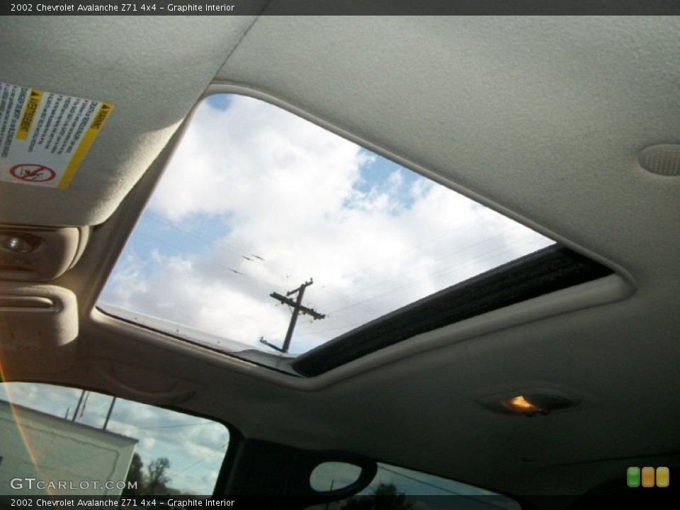 Graphite Interior Sunroof for the 2002 Chevrolet Avalanche Z71 4x4 #72645371