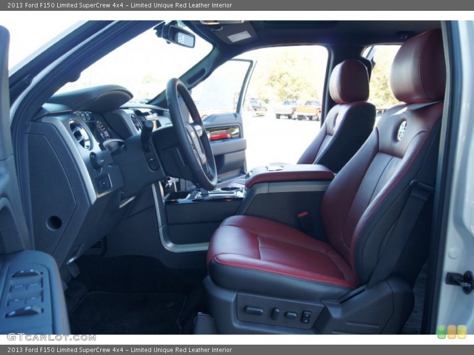 Limited Unique Red Leather Interior Front Seat for the 2013 Ford F150 Limited SuperCrew 4x4 #72650141