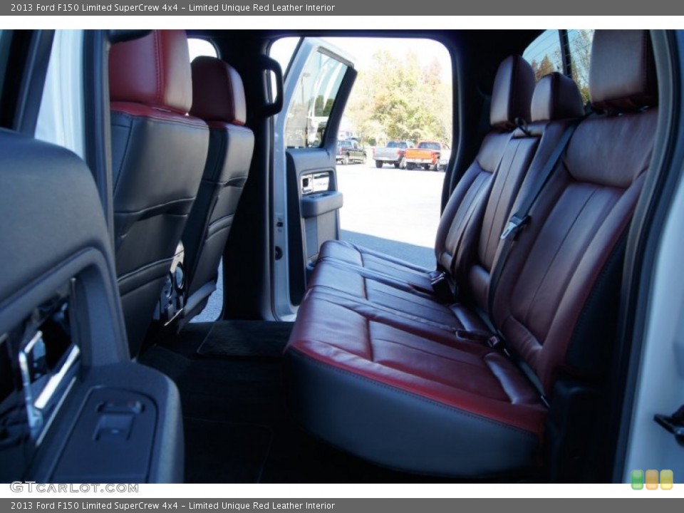 Limited Unique Red Leather Interior Rear Seat for the 2013 Ford F150 Limited SuperCrew 4x4 #72650171