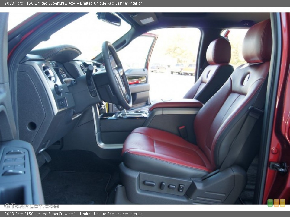 Limited Unique Red Leather Interior Front Seat for the 2013 Ford F150 Limited SuperCrew 4x4 #72650834
