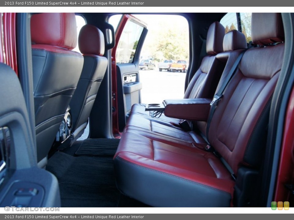Limited Unique Red Leather Interior Rear Seat for the 2013 Ford F150 Limited SuperCrew 4x4 #72650858