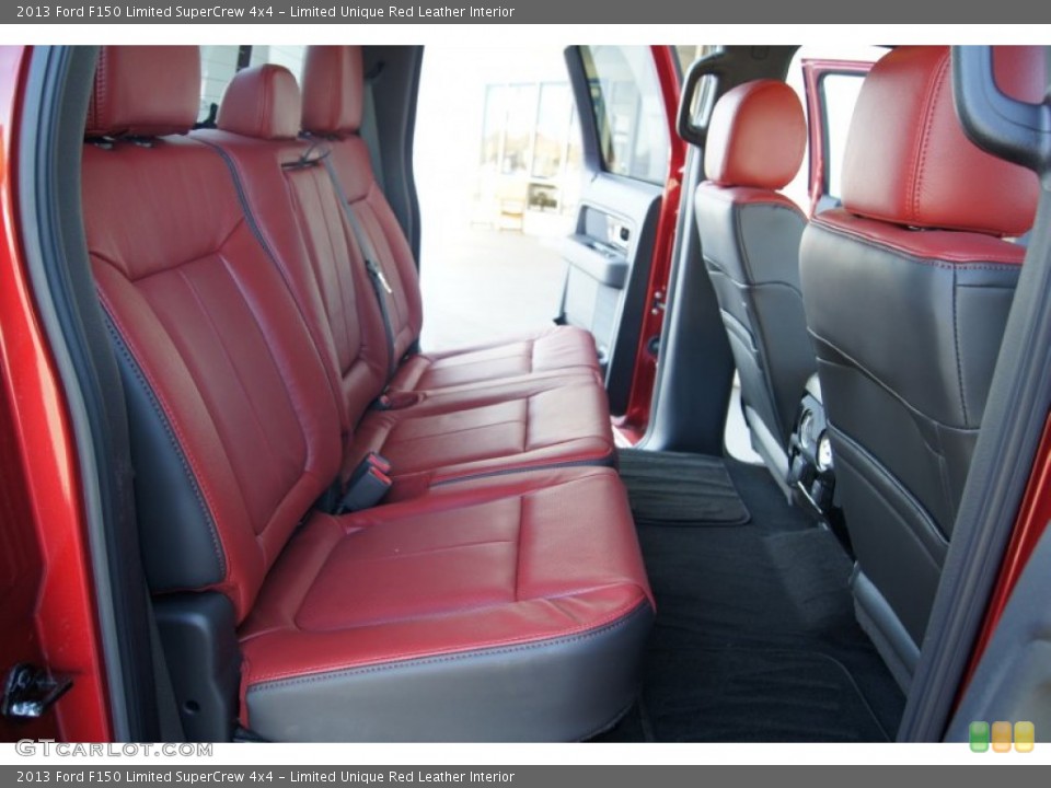 Limited Unique Red Leather Interior Rear Seat for the 2013 Ford F150 Limited SuperCrew 4x4 #72650879