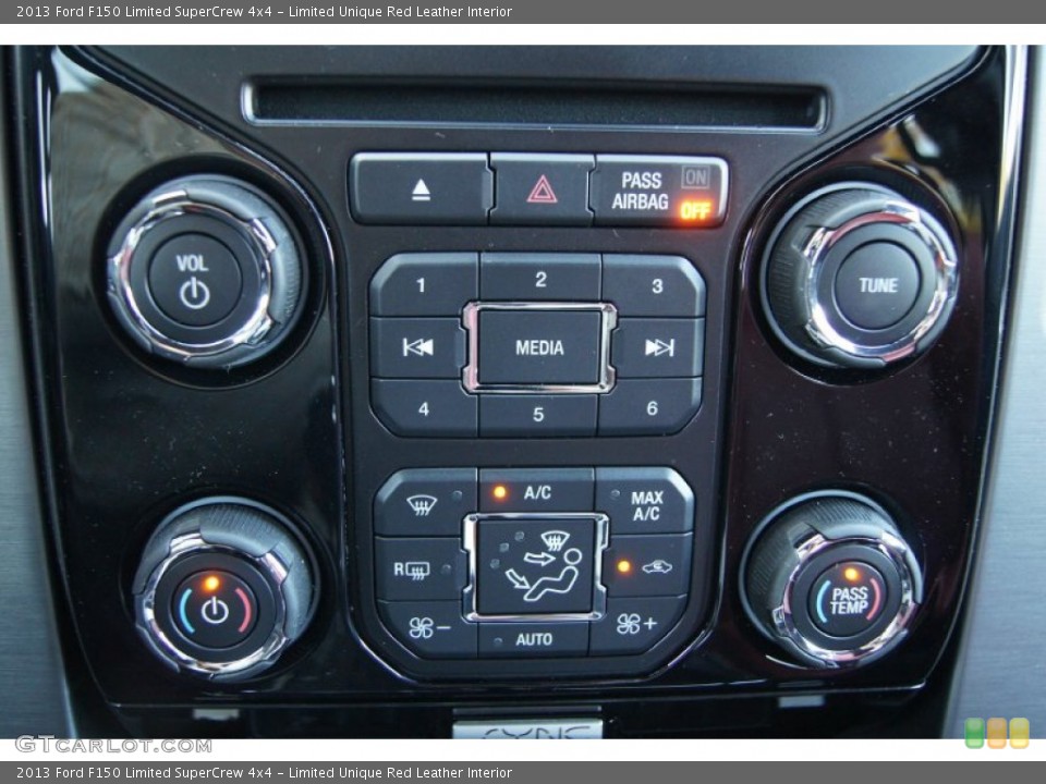 Limited Unique Red Leather Interior Controls for the 2013 Ford F150 Limited SuperCrew 4x4 #72651221