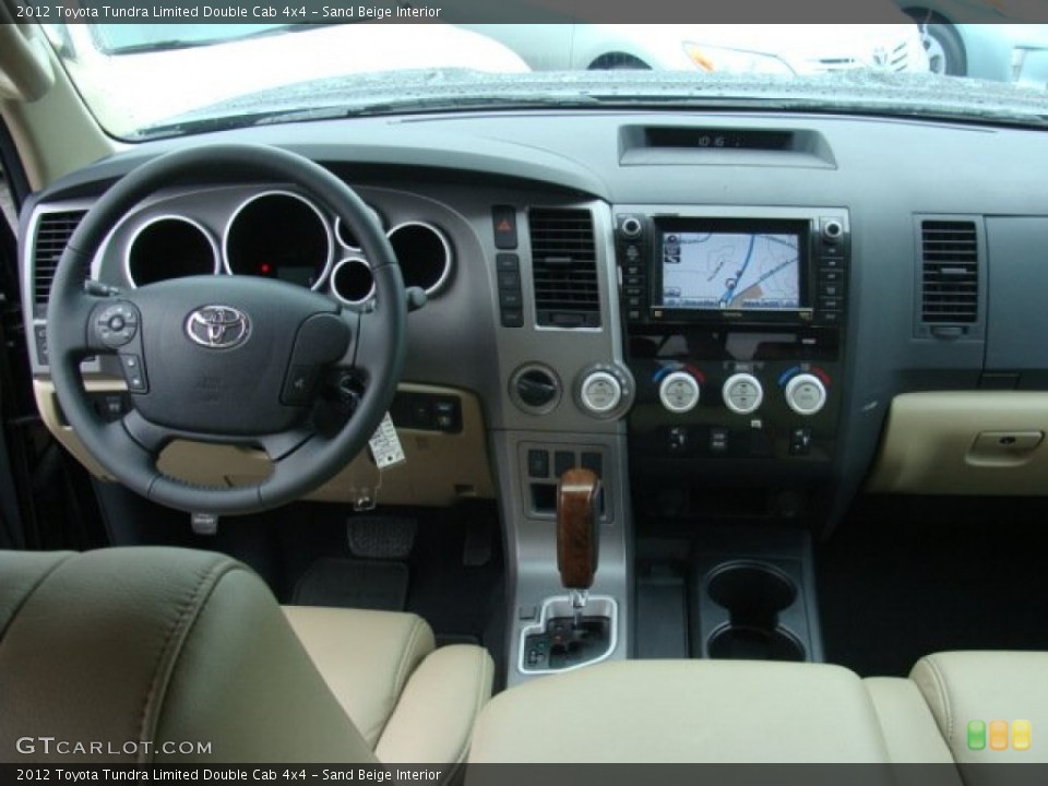 Sand Beige Interior Dashboard for the 2012 Toyota Tundra Limited Double Cab 4x4 #72658017