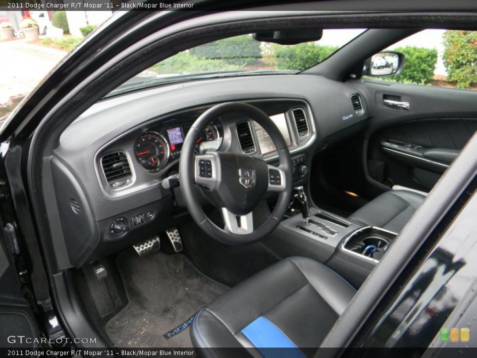 Black/Mopar Blue 2011 Dodge Charger Interiors