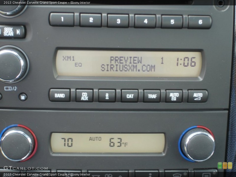 Ebony Interior Audio System for the 2013 Chevrolet Corvette Grand Sport Coupe #72660378