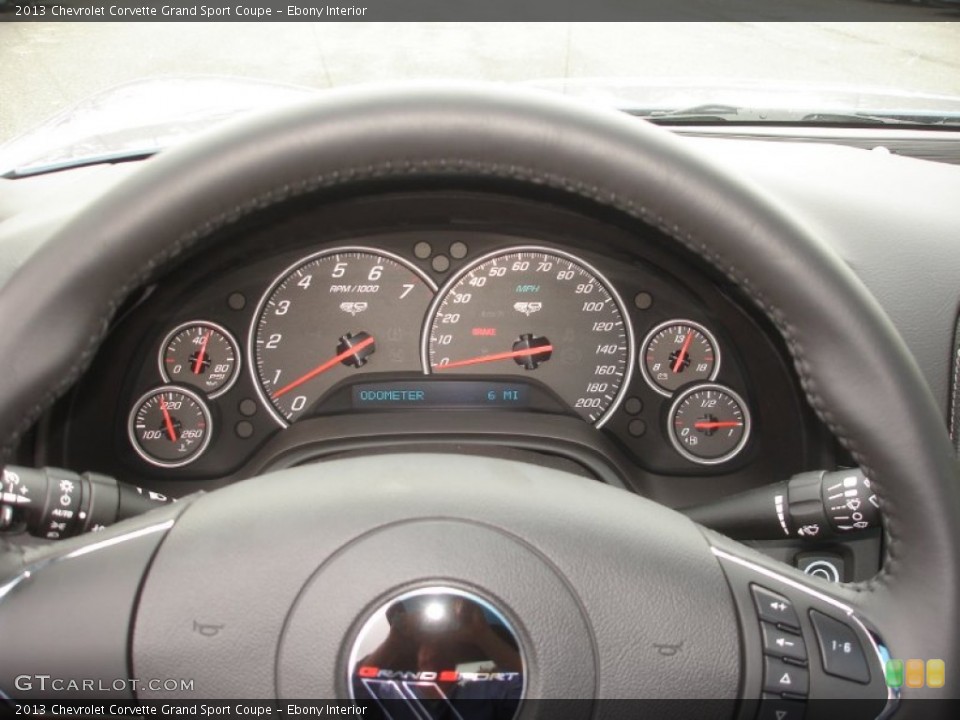 Ebony Interior Gauges for the 2013 Chevrolet Corvette Grand Sport Coupe #72660408