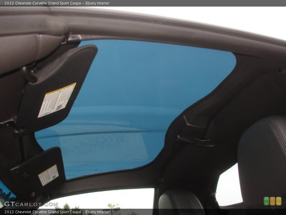Ebony Interior Sunroof for the 2013 Chevrolet Corvette Grand Sport Coupe #72660431