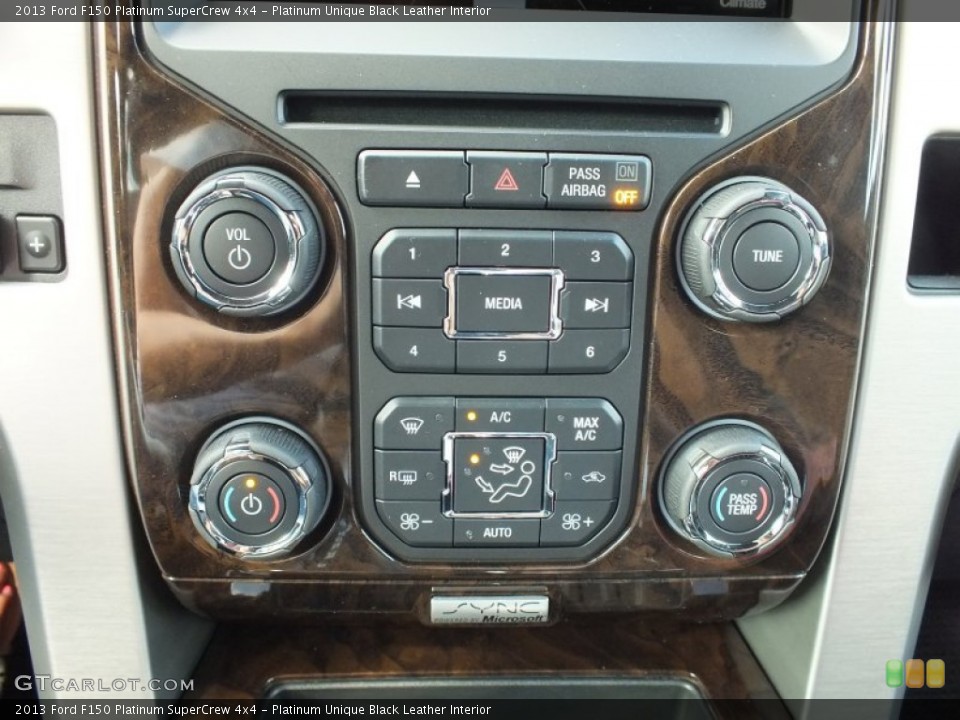 Platinum Unique Black Leather Interior Controls for the 2013 Ford F150 Platinum SuperCrew 4x4 #72660724