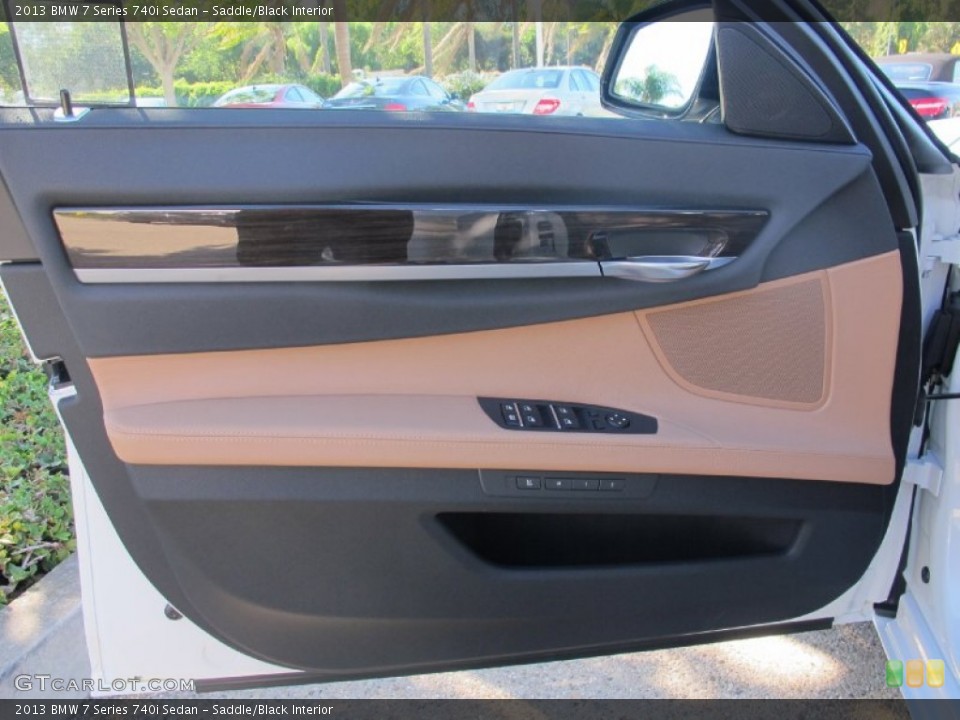 Saddle/Black Interior Door Panel for the 2013 BMW 7 Series 740i Sedan #72661213