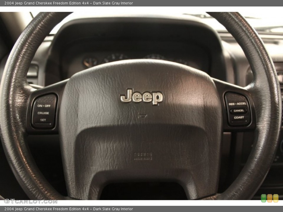 Dark Slate Gray Interior Steering Wheel for the 2004 Jeep Grand Cherokee Freedom Edition 4x4 #72664049