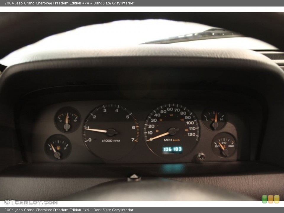 Dark Slate Gray Interior Gauges for the 2004 Jeep Grand Cherokee Freedom Edition 4x4 #72664070