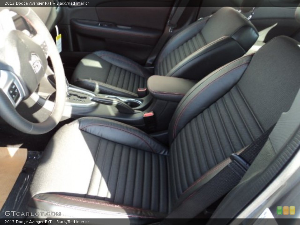 Black/Red Interior Front Seat for the 2013 Dodge Avenger R/T #72665068