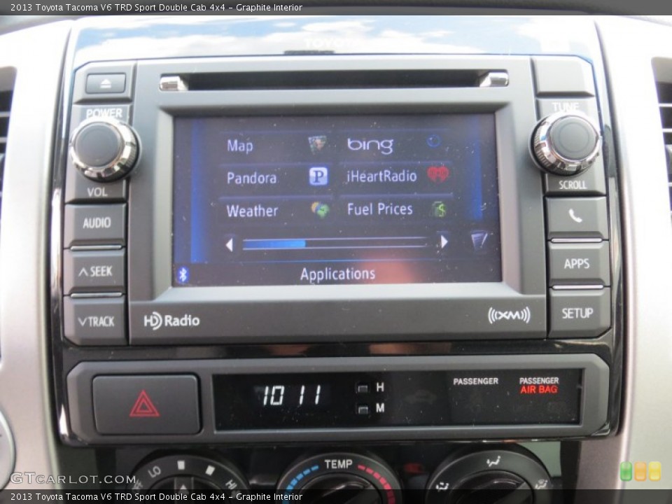 Graphite Interior Controls for the 2013 Toyota Tacoma V6 TRD Sport Double Cab 4x4 #72666979