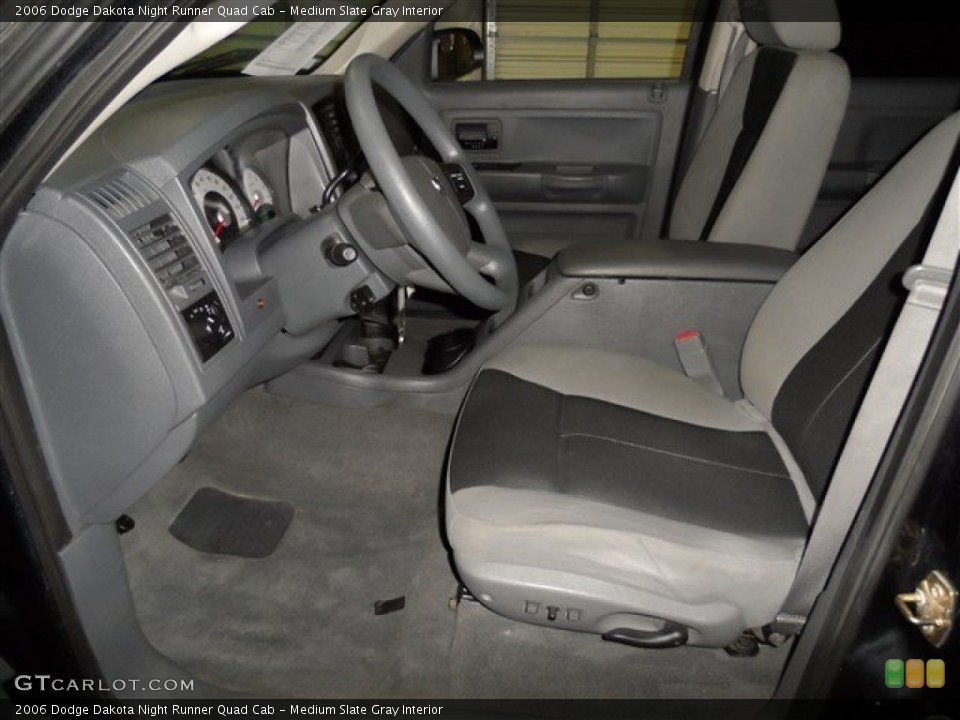 Medium Slate Gray Interior Front Seat for the 2006 Dodge Dakota Night Runner Quad Cab #72667008