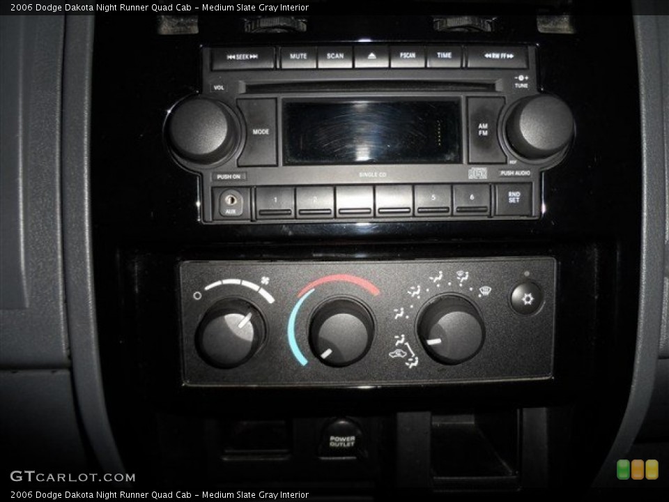 Medium Slate Gray Interior Controls for the 2006 Dodge Dakota Night Runner Quad Cab #72667087