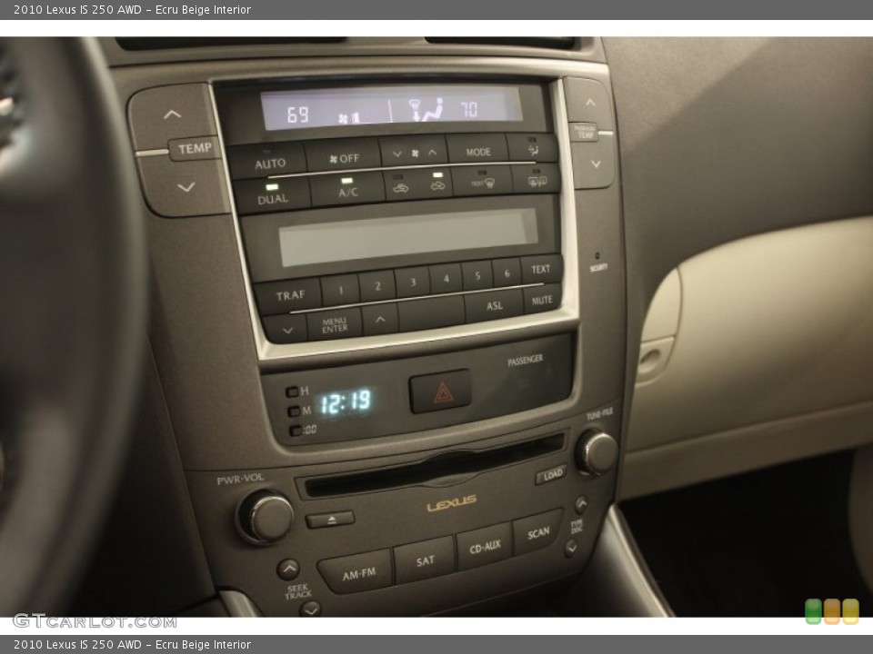 Ecru Beige Interior Controls for the 2010 Lexus IS 250 AWD #72667347