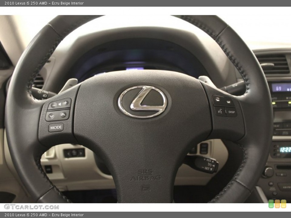 Ecru Beige Interior Steering Wheel for the 2010 Lexus IS 250 AWD #72667387