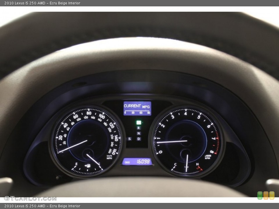 Ecru Beige Interior Gauges for the 2010 Lexus IS 250 AWD #72667411
